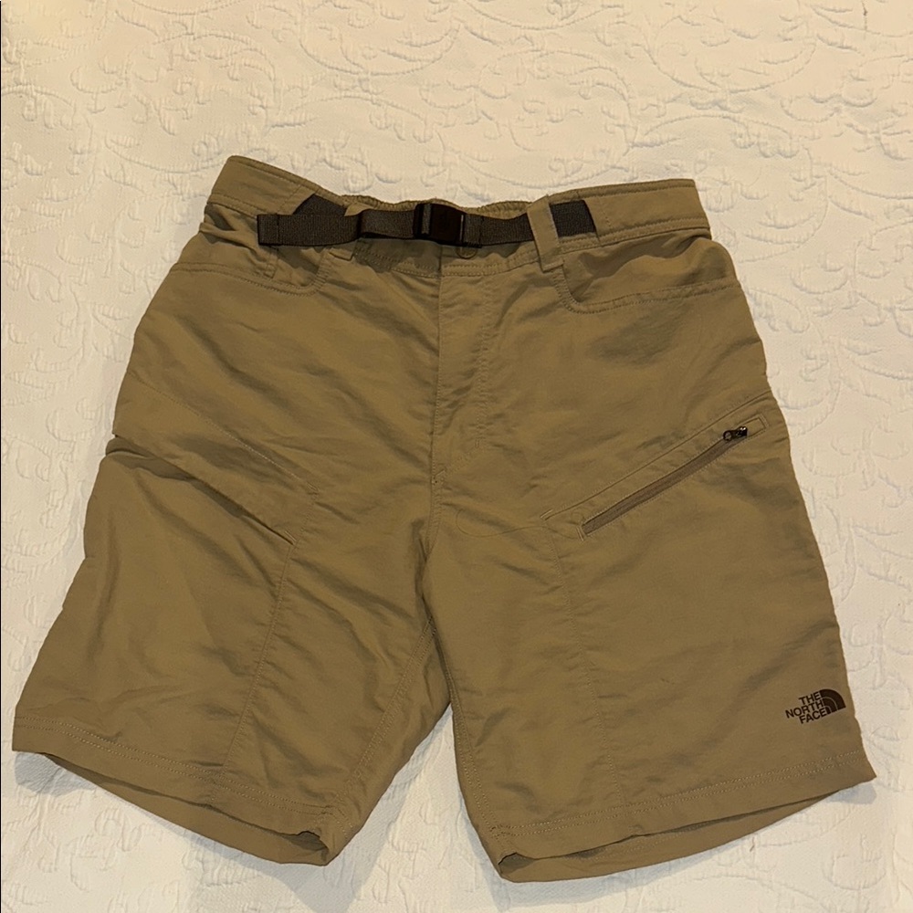 The North Face Tan Shorts with Adjustable Belt